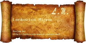 Lenkovics Minna névjegykártya